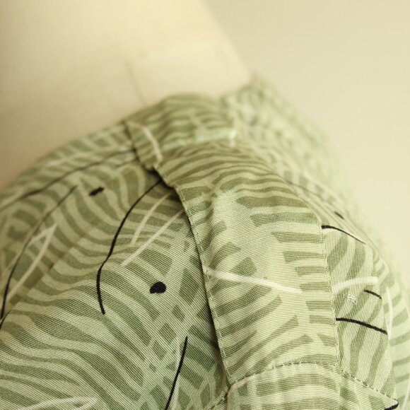 Vintage 1980s 1990s Blouse, Notations Green and Black Tunic - Picture 9 of 10